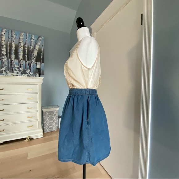 Mossimo 100% Cotton Blue Denim Button Mini Skirt S - Picture 9 of 13